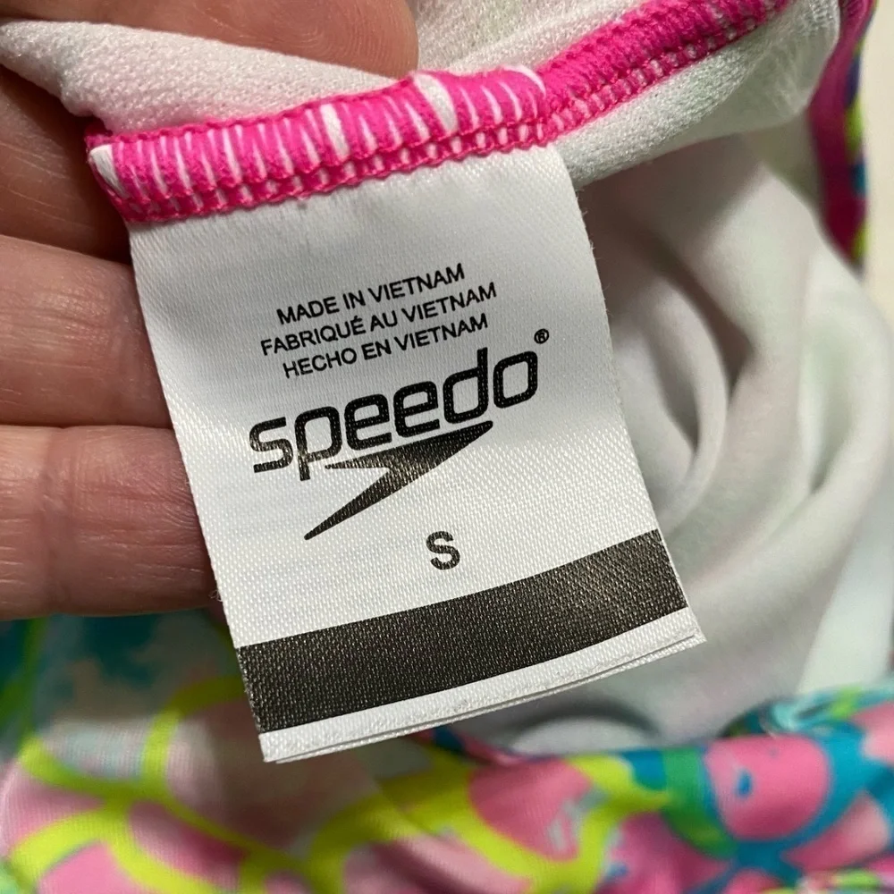 Speedo sea level mermaid scales print racer back multicolor small